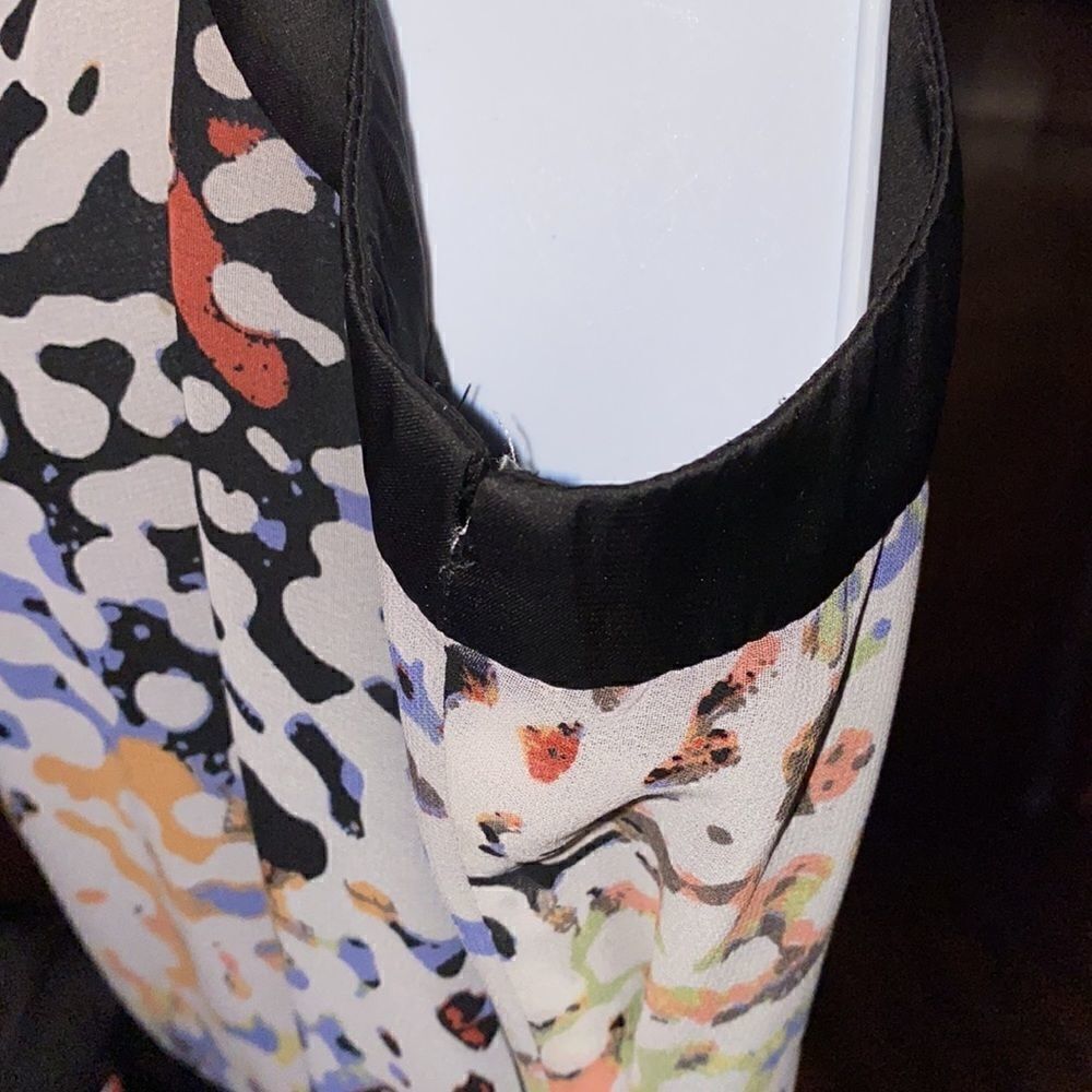 BCBG Sleeveless High Low Abstract Print Dress S - Picture 3 of 4